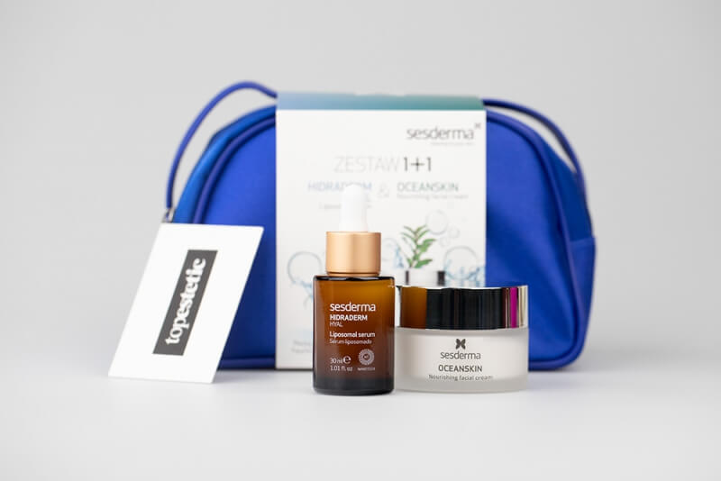 Sesderma Hidraderm Hyal Liposomal Serum + Oceanskin Nourishing Facial Cream ZESTAW Serum 30 ml + Krem odżywczy 50 ml + + Kosmetyczka Sesderma 1 szt