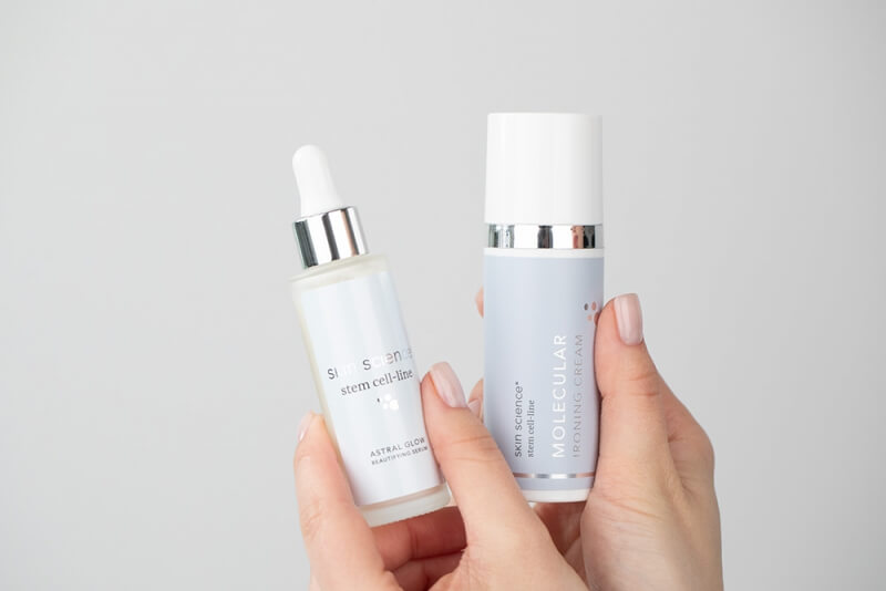 Skin Science Astral Glow + Molecular Ironing Cream ZESTAW Emulsyjne serum 30 ml + Krem opóźniający objawy starzenia 50 g