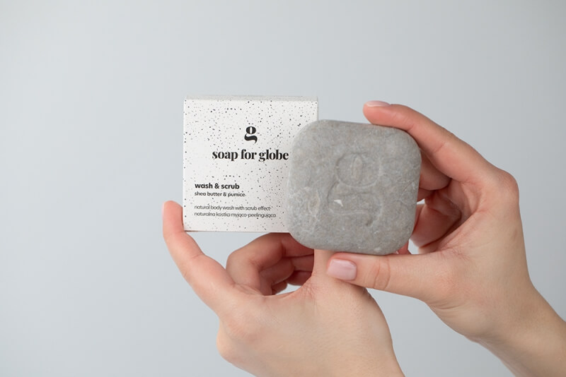 Soap For Globe Wash and Scrub Kostka myjąca - peelingująca 1 szt.