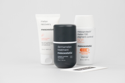 Domowe zestawy na przebarwienia Mesoestetic