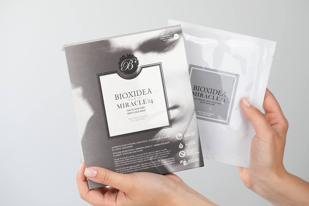 Bioxidea Miracle 24 Face Mask For Men ZESTAW Maska na twarz dla mężczyzn 3 szt.