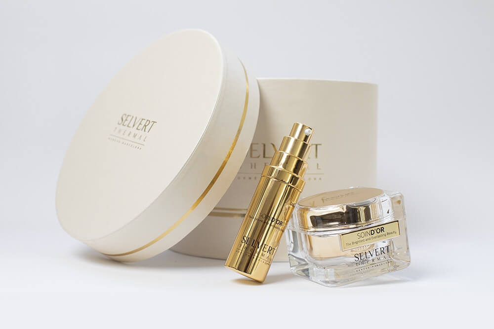 Selvert Thermal Soin D'Or Coffret ZESTAW Krem z czystym złotem 50 ml + Olej z czystym złotem 30 ml