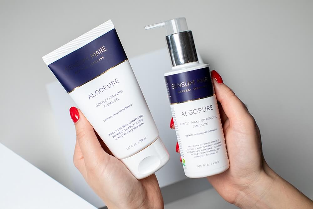 Sensum Mare AlgoPure Gentle Cleansing Facial Gel Żel do mycia twarzy 150 mlSensum Mare AlgoPure Gentle Make-Up Removal Emulsion Delikatna emulsja do demakijażu 150 ml