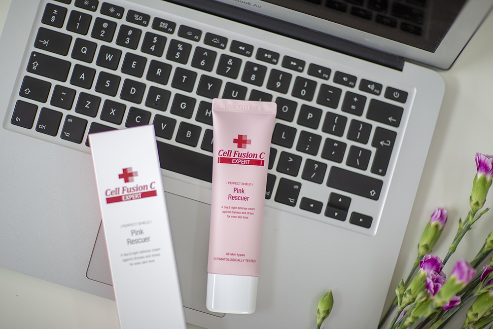 Cell Fusion C Expert Pink Rescuer Krem chroni skórę przed nadmiernym działaniem stresu i światła niebieskiego 50 ml