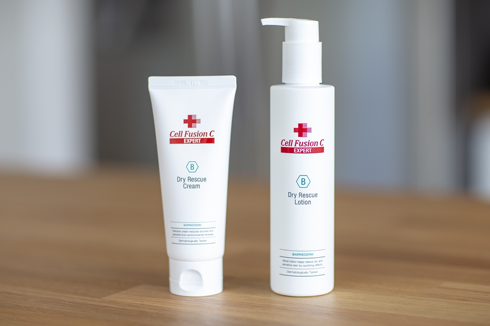 Cell Fusion C Expert Dry Rescue Cream Krem łagodząco-regenerujący naskórek 100 mlCell Fusion C Expert Dry Rescue Lotion Silnie nawilżający lotion dla skóry suchej, zniszczonej 200 ml