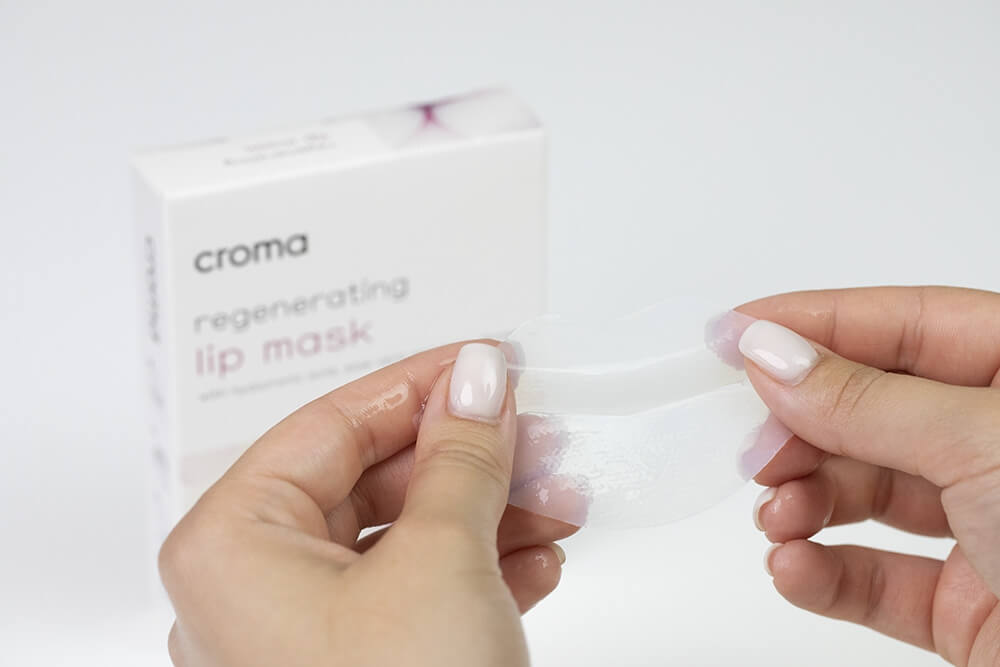 Croma Regenerating Lip Mask Regenerująca maska na usta z kwasem hialuronowym, aloesem i fermentem jagodowym 8 szt.