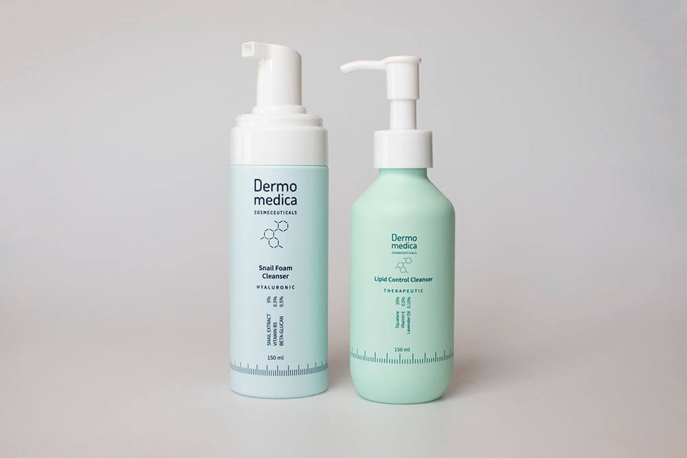 Dermomedica Lipid Control And Snail Foam Cleanser ZESTAW Pianka oczyszczająca 150 ml + Olejek myjący 150 ml