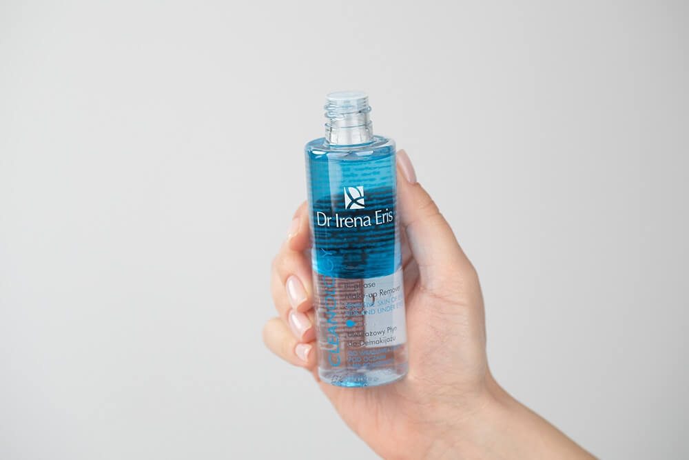 Dr Irena Eris Bi-Phase Make-Up Remover Dwufazowy płyn do demakijażu do wrażliwej skóry pod oczami i na powiekach 100 ml