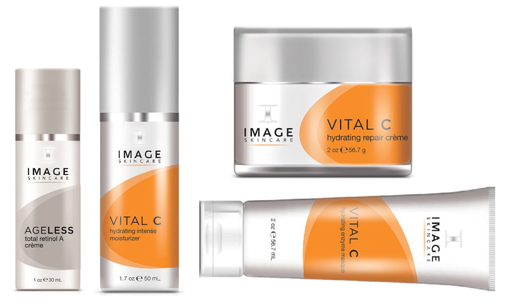Image Skincare Total Retinol A Creme 20% Intensywnie złuszczający krem na noc z retinolem 30 mlImage Skincare Hydrating Intense Moisturizer Silnie nawilżający, odżywiający i rozświetlający krem 50 mlImage Skincare Vital C Hydrating Repair Creme 20% Silnie odżywczy i wygładzający zmarszczki krem z 20% wit. A,C i E 56,7 gImage Skincare Hydrating Enzyme Masque 20% Bogata maska nawilżająca i odżywiająca z 20% wit. C, 56,7 ml