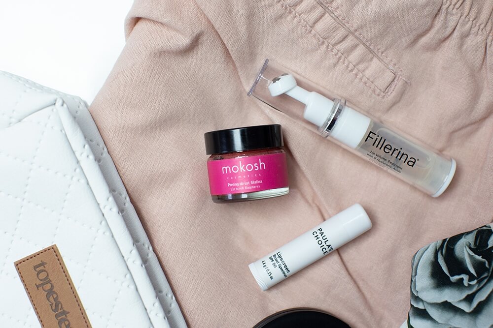 Mokosh Lip Scrub Raspberry Peeling do ust - malina 15 mlFillerina Lip Volume Żel zwiększający objętość 7 mlPaulas Choice Lip and Body Treatment Balm Zmiękczający balsam do ust i ciała 15 ml