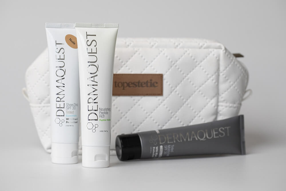 Dermaquest SheerZinc SPF 30 Tinted - Nude New Terapeutyczny krem BB z cynkiem 57 mlDermaquest Nourishing Peptide Rich Ujędrniająco-odżywczy krem peptydowy do twarzy i szyi 57 mlDermaquest Stem Cell 3D Tinted Moisturizer SPF 30 New Przeciwzmarszczkowy krem wyrównujący koloryt i zapobiegający fotostarzeniu skóry 57 g