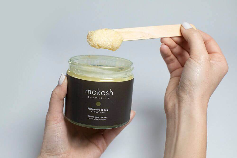 Mokosh Body Salt Scrub Green Coffee & Tobacco Peeling solny do ciała - Zielona kawa z tabaką 300 g