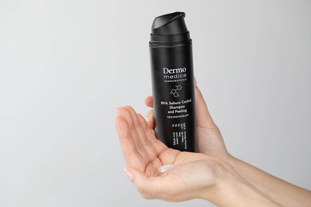 Dermomedica BHA Sebum Control Shampoo and Peeling Trychologiczny szampon i peeling oczyszczający do skóry z nadprodukcją sebum 200 ml