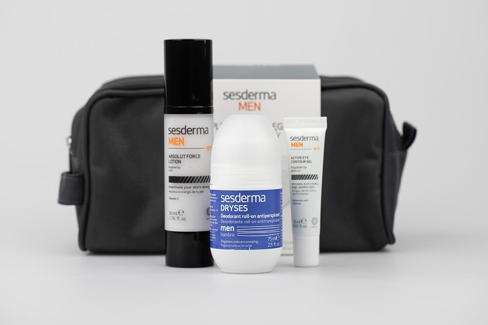 Sesderma Men Set ZESTAW Rewitalizująca emulsja do twarzy dla mężczyzn 50 ml + Żel pod oczy dla mężczyzn 15 ml + Dezodorant antyperspirant męski 75 ml