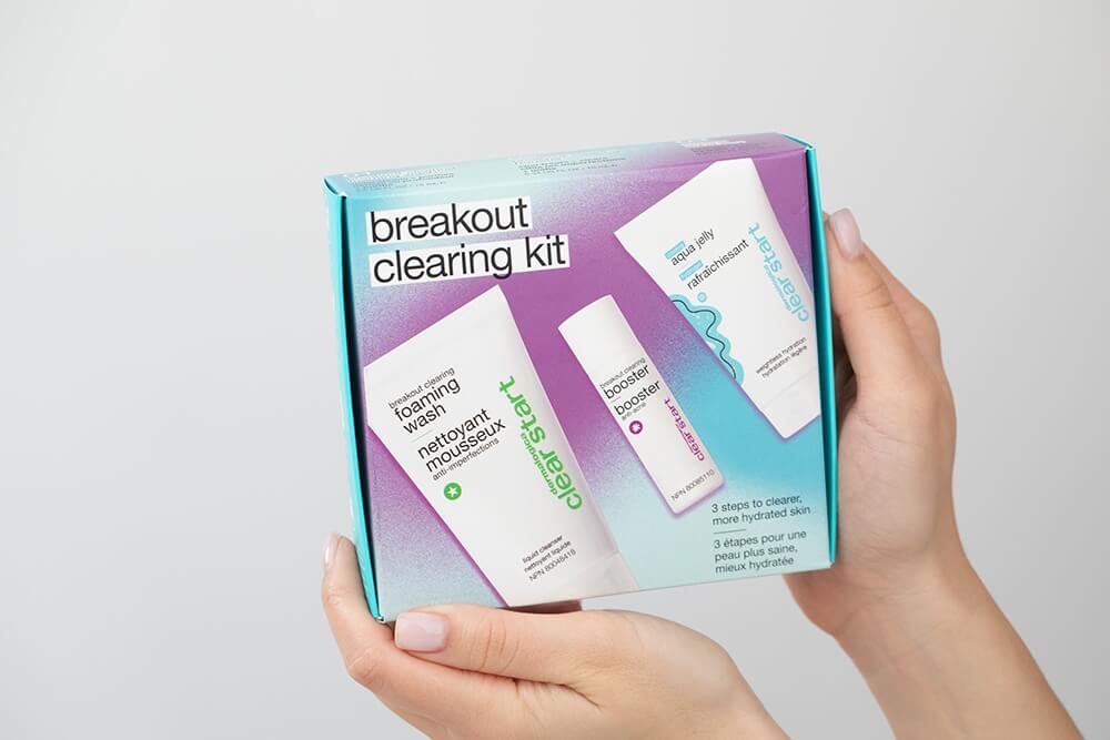 Dermalogica Breakout Clearing Kit ZESTAW Żel do mycia twarzy dla cer młodych 75 ml + Serum likwidujące bakterie 10 ml + Lekki żel nawilżający 25 ml