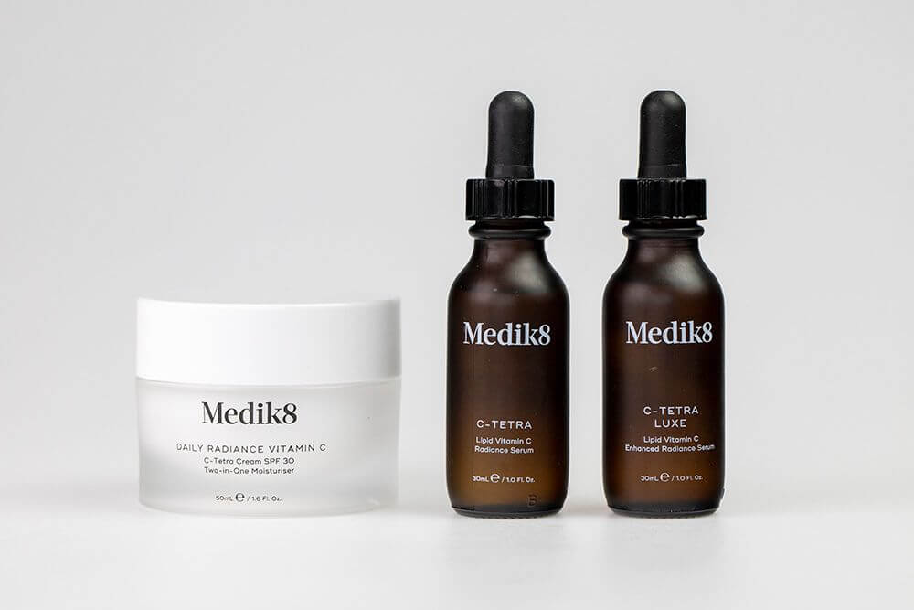 Medik8 Daily Radiance Vitamin C Spf 30 Krem antyoksydacyjny C-Tetra SPF 30 12,5 mlMedik8 C-Tetra Luxe Serum z witaminą C i antyoksydantami 30 mlMedik8 C-Tetra Serum z witaminą C i antyoksydantami 30 ml