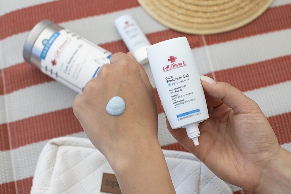 Cell Fusion C Cure Sunscreen SPF 50+ PA++++ ZESTAW Krem z wysoką ochroną przeciwsłoneczną 2 x 30 ml