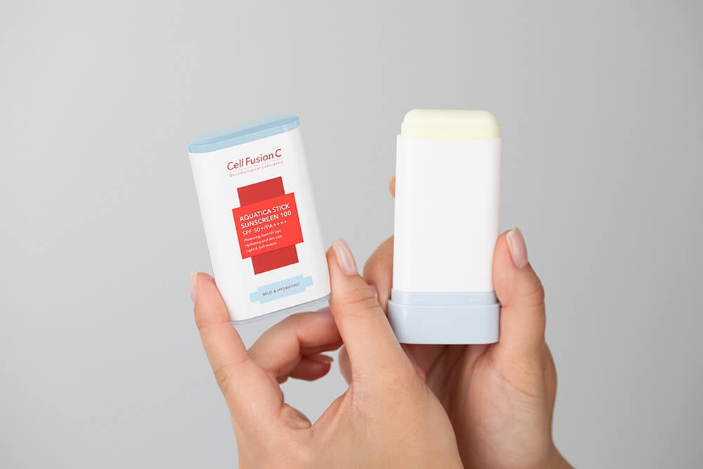 Cell Fusion C Aquatica Stick Sunscreen SPF 50+ / PA++++ Sztyft przeciwsłoneczny dla skór wrażliwych, naczyniowych i suchych 19 g