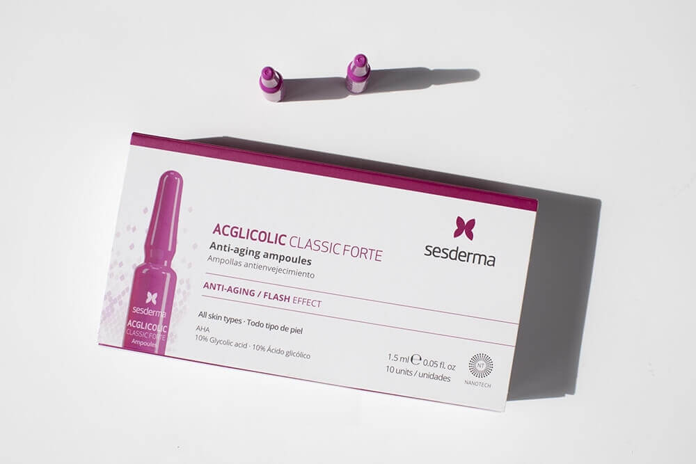 Sesderma Acglicolic Classic Forte Ampułki o silnym działaniu przeciwstarzeniowym 10 x 1,5 ml