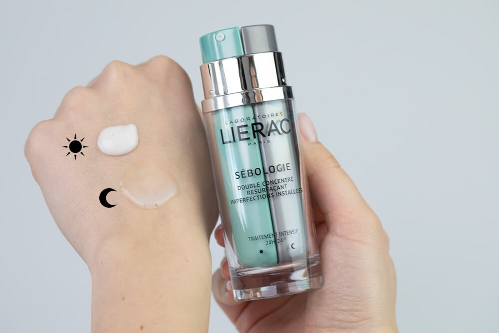 Lierac Sebologie Double Concentre Dwuetapowy koncentrat na dzień i noc 2x15 ml