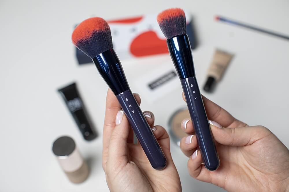 Say Make Up Dual Fiber Foundation Brush Pędzel do podkładu nr 8Say Make Up Powder Brush Pędzel do pudru nr 11