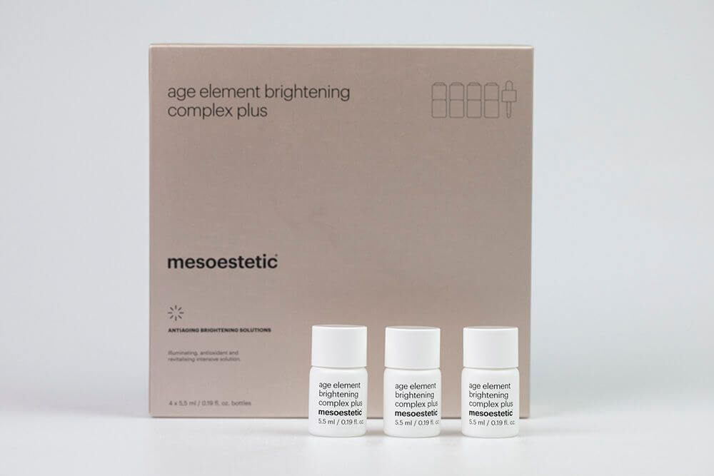 Mesoestetic Age Element Brightening Complex Plus Kuracja o działaniu odnawiającym i rozjaśniającym 4 x 5,5 ml