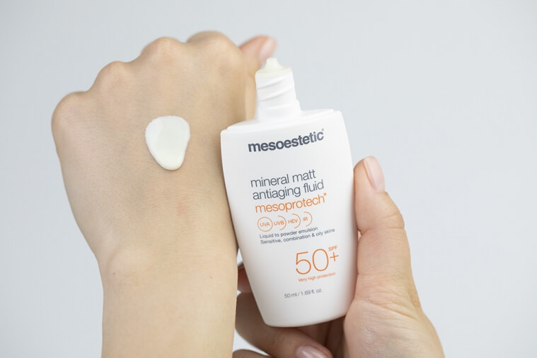 Mesoestetic Mesoprotech Mineral Matt SPF 50+ Mineralny fluid SPF50+ 50 ml