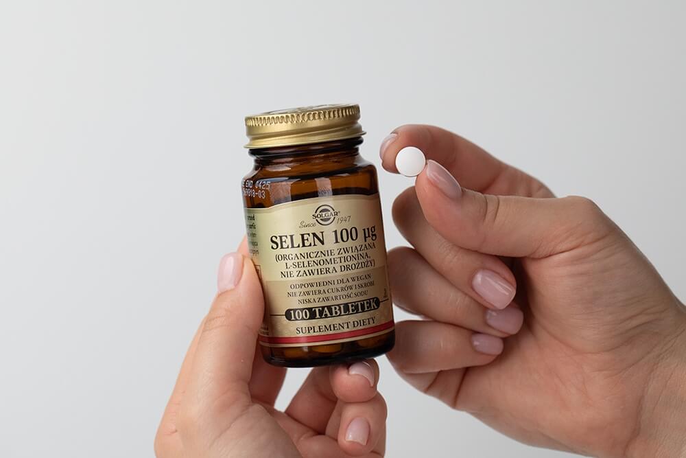 Solgar Selen 100 µg Nie zawiera drożdży 100 tabletek