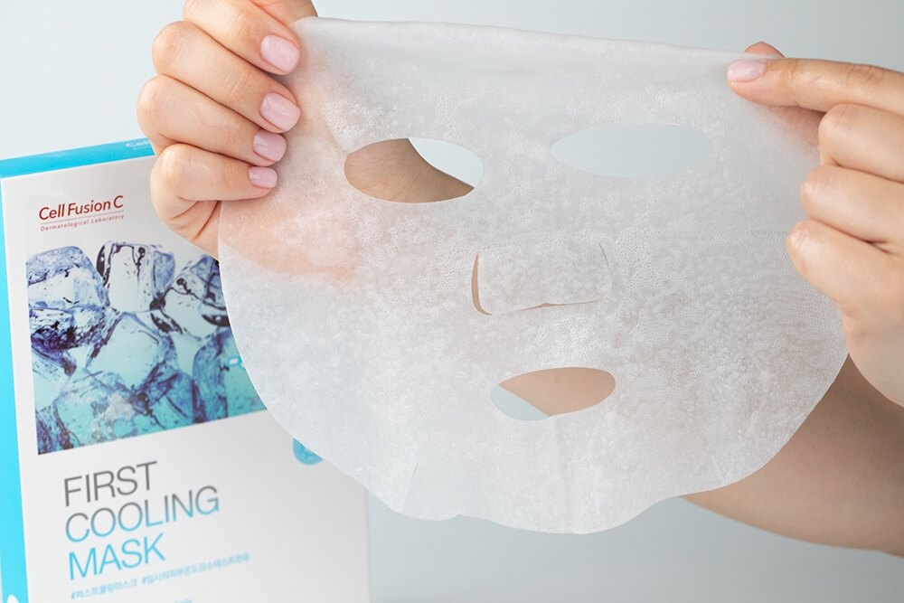 Cell Fusion C First Cooling Mask Chłodząca maska hydrożelowa dla podrażnionej skóry 5x25 g