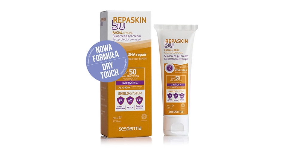 Sesderma Repaskin Dry Touch SPF 50 Krem ochronny SPF50 nowa formuła 50 ml
