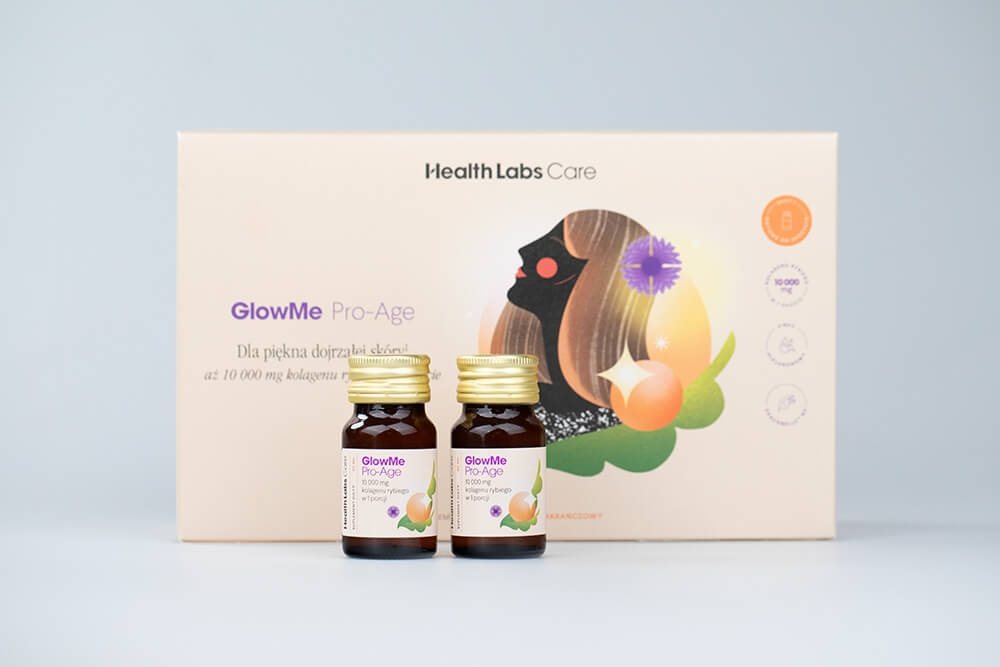 Health Labs Care GlowMe Pro-Age Kolagenowe shoty dla skóry dojrzałej 15x 30 ml