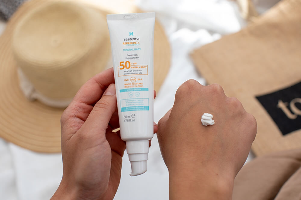 Sesderma Repaskin Mineral Baby Fotoprotector SPF 50+ Wodoodporny krem przeciwsłoneczny dla dzieci 50 ml