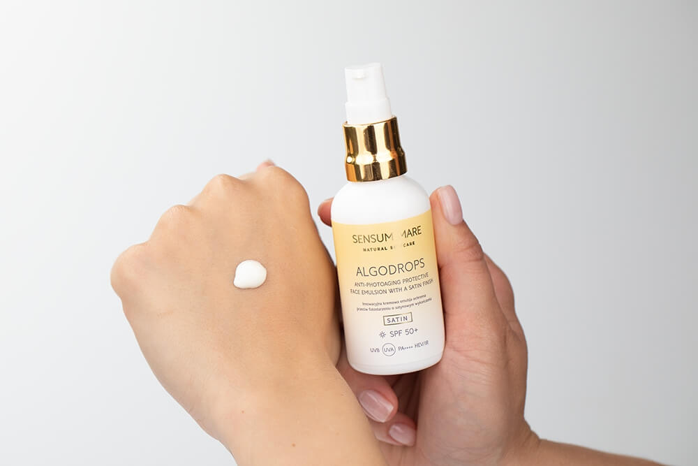 Sensum Mare AlgoDrops Satin SPF 50+/PA++++ Emulsja ochronna UVB UVA HEV/IR 50 ml