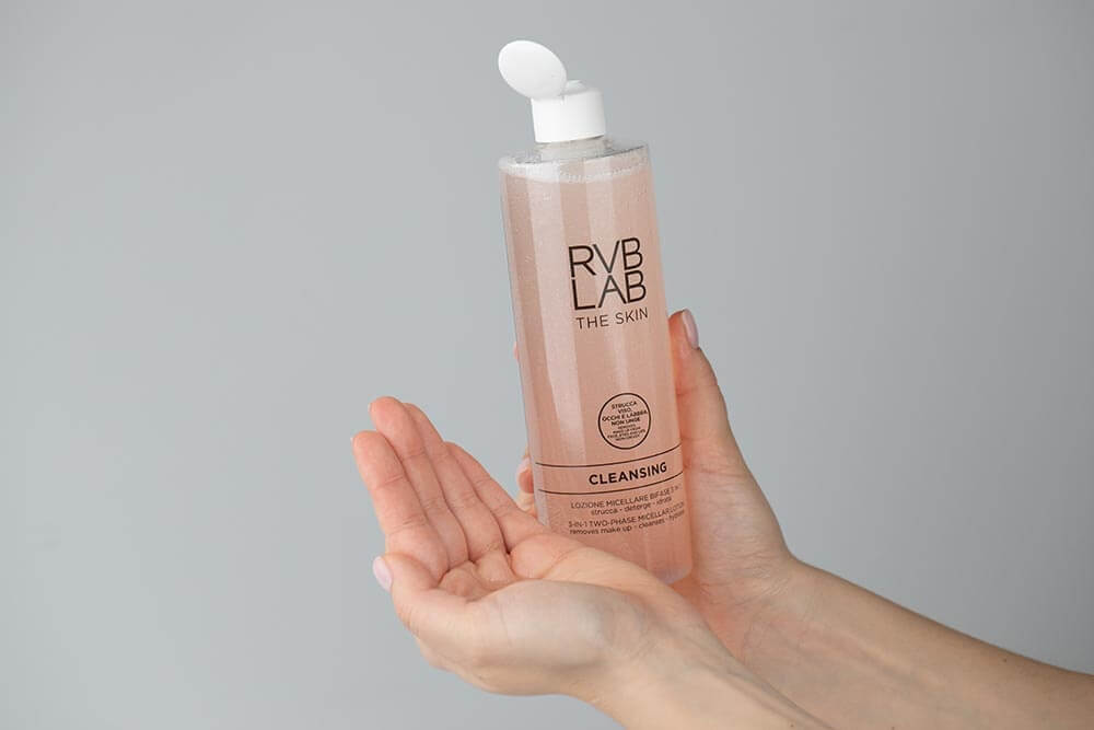 RVB LAB Make Up 3 In 1 Two Phase Micellar Lotion Dwufazowy zmywacz makijażu 3w1 400 ml