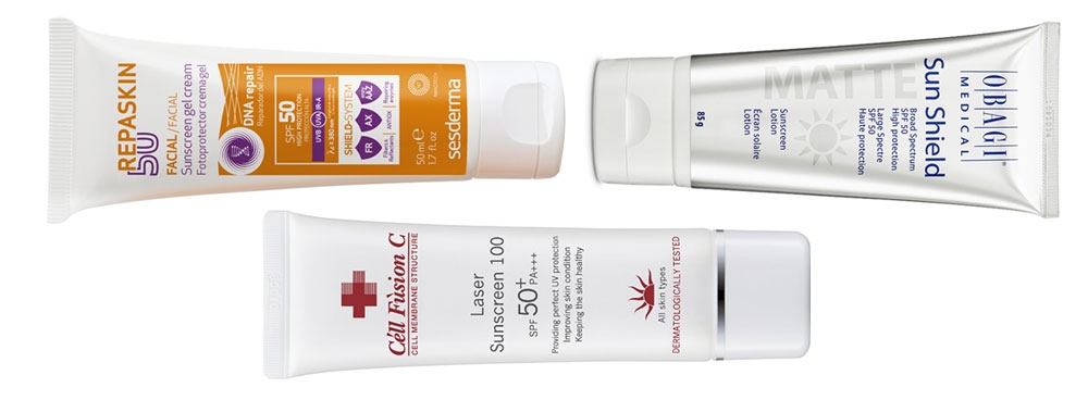 Sesderma Repaskin Dry Touch SPF 50 Krem ochronny SPF50, 50 mlCell Fusion C Laser Sunscreen 100 SPF 50+/PA+++ Filtr przeciwsłoneczny 50 mlObagi Sun Shield Matte Broad Spectrum SPF 50 Matujący krem do codziennej pielęgnacji, chroniący przed promieniowaniem słonecznym UVA i UVB 85 g