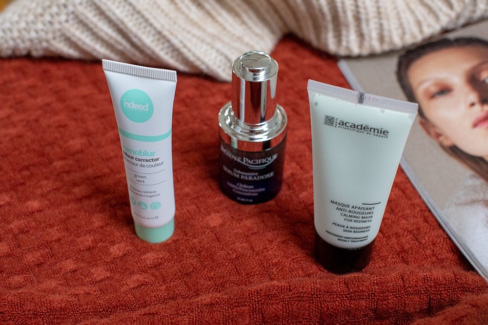 Beaute Pacifique Serum Paradoxe Przeciwstarzeniowe serum skóra naczyniowa, rumieniowa i uszkodzona 30 mlIndeed Nanoblur Colour Corrector Green Korygujący krem do zaczerwienionej skóry - zielony 30 mlAcademie Masque Réconfortant Apaisant Maska kojąca zaczerwienienia dla skóry wrażliwej 50 ml