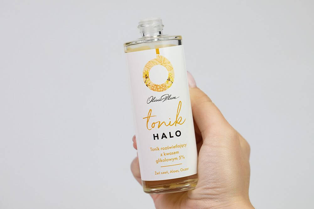 Olivia Plum Halo Tonik rozświetlający z kwasem glikolowym 5% 100 ml