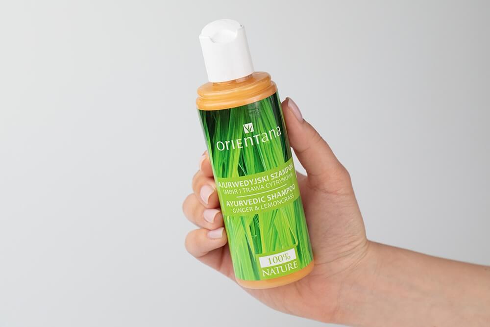 Orientana Natural Hair Shampoo Ajurwedyjski naturalny szampon do włosów - Imbir i trawa cytrynowa 210 ml