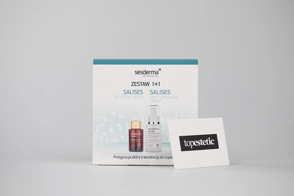 Sesderma Salises Pielęgnacja Skóry Tłustej ZESTAW Krem-żel nawilżający 50 ml + Serum liposomowe 30 ml Kartonik