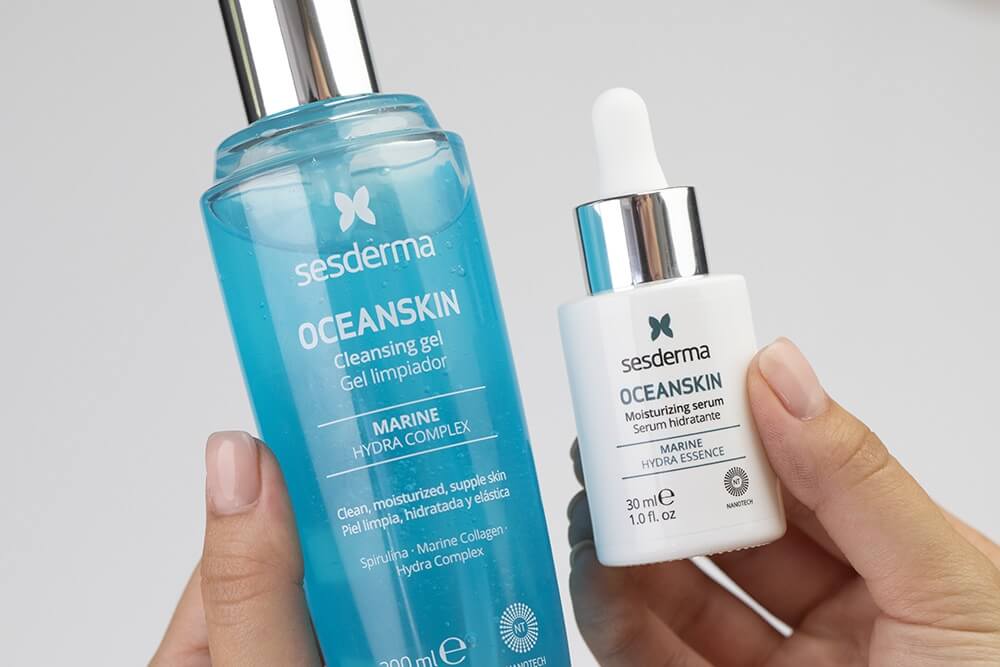 Sesderma Oceanskin Moisturizing Serum + Oceanskin Cleasing Gel ZESTAW Serum nawilżające 30 ml + Żel oczyszczający 200 ml