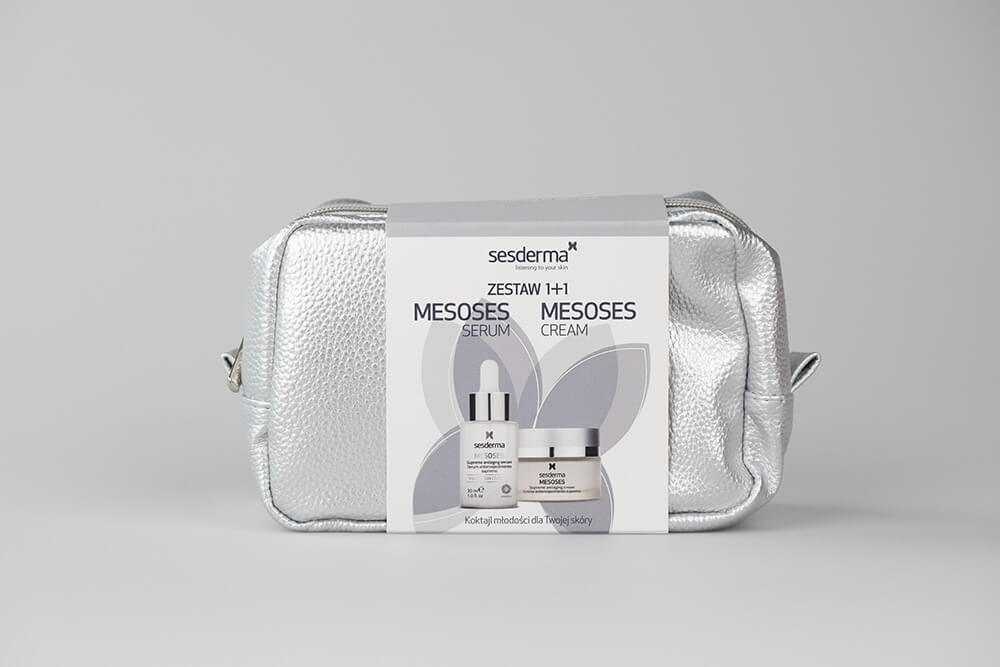 Sesderma Mesoses Cream + Mesoses Serum ZESTAW Krem do twarzy 50 ml + Serum liposomowe 30 ml + Kosmetyczka 1 szt