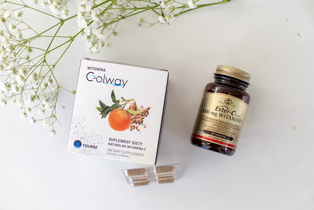 Colway Witamina C-olway Suplement diety 100 kapsSolgar Ester C Plus – 1000 mg Witaminy C Wysoko przyswajalne niekwasowe źródło witaminy C i bioflawonoidy 30 tabletek