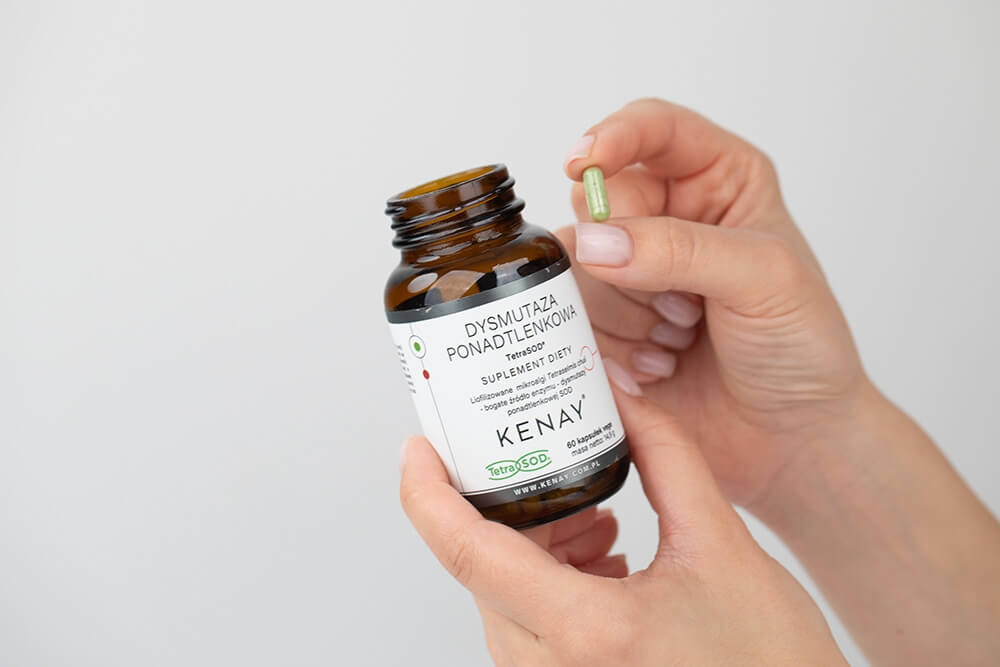 Kenay Dysmutaza Ponadtlenkowa TetraSOD Suplement diety 60 kapsułek