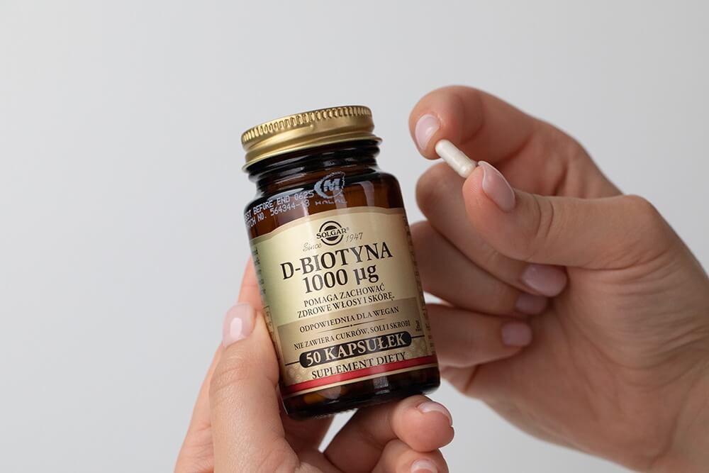 Solgar D-Biotyna 1000 mcg Suplement diety 50 kapsułek