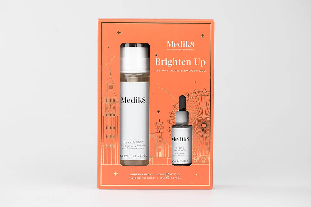 Medik8 Brighten Up ZESTAW Tonik z 5,5% glukonolaktonem 200 ml + Serum Peptydowe 30 ml