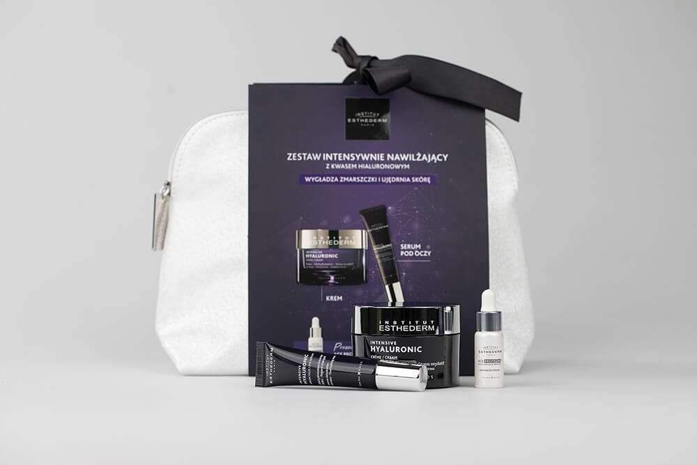 Esthederm Zestaw Intensywnie Nawilżający ZESTAW Krem nawilżający ze skoncentrowanym kwasem hialuronowym 50 ml + Zaawansowany żel pod oczy z kwasem hialuronowym 15 ml