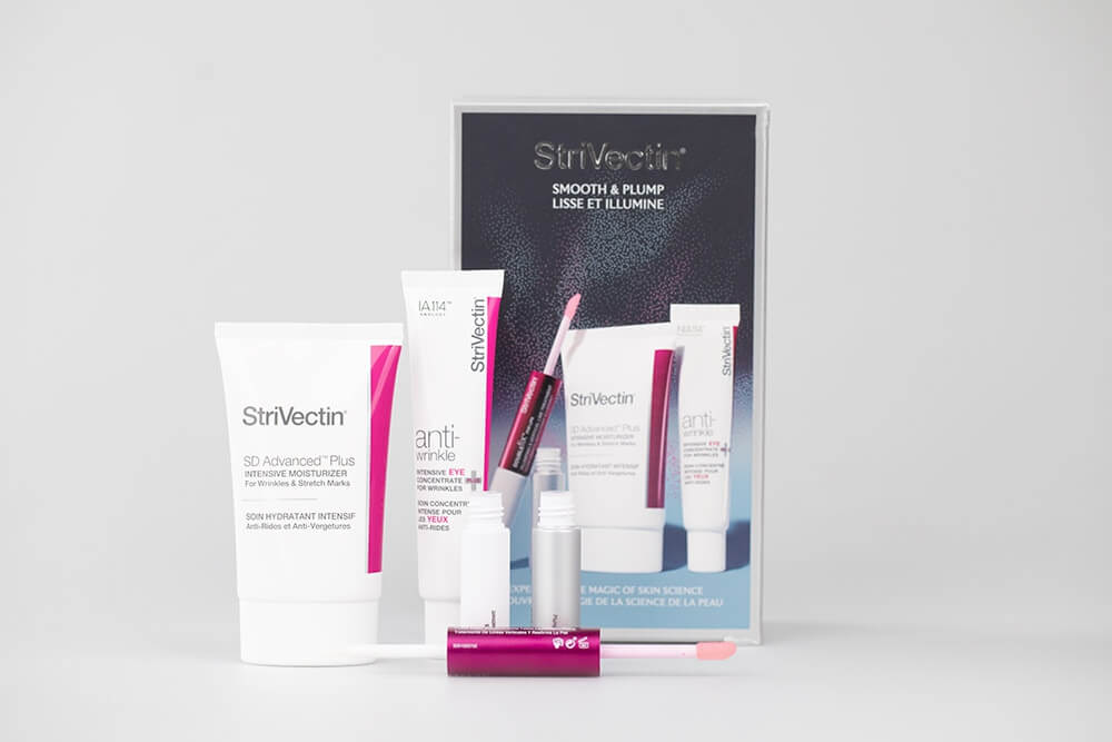 Strivectin Smooth And Plump ZESTAW Peptydowy krem 60 ml + Kuracja wypełniająca do ust 5 ml + Krem pod oczy 30 ml