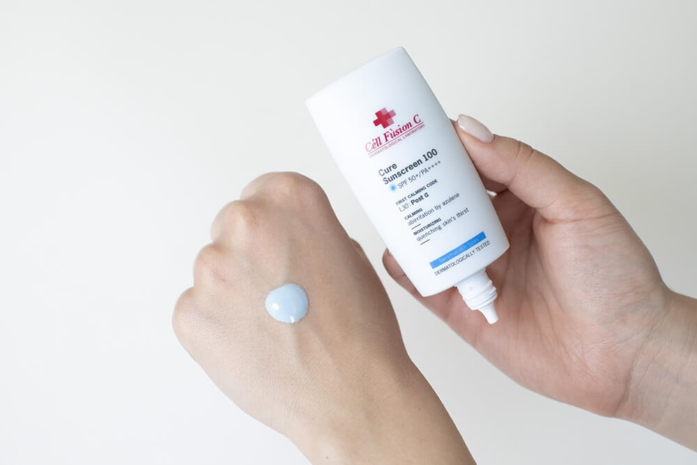 Cell Fusion C Cure Sunscreen SPF 50+ PA++++ ZESTAW Krem z wysoką ochroną przeciwsłoneczną 2 x 30 ml