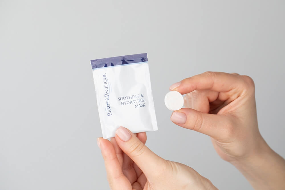 Beaute Pacifique Soothing and Hydrating Sheet Mask Kojąca i nawilżająca maska ​​w płachcie 3 szt