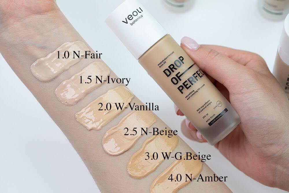 Veoli Botanica Drop of Perfection Wygładzająco-kryjący krem BB o lekkiej formule z kwasem hialuronowym (kolor Fair 1.0 N) 30 mlVeoli Botanica Drop of Perfection Wygładzająco-kryjący krem BB o lekkiej formule z kwasem hialuronowym (kolor Vanilla 2.0 W) 30 mlVeoli Botanica Drop of Perfection Wygładzająco-kryjący krem BB o lekkiej formule z kwasem hialuronowym (kolor Golden Beige 3.0 W) 30 mlVeoli Botanica Drop of Perfection Wygładzająco-kryjący krem BB o lekkiej formule z kwasem hialuronowym (kolor Amber 4.0 N) 30 mlVeoli Botanica Drop of Perfection Wygładzająco-kryjący krem BB o lekkiej formule z kwasem hialuronowym (kolor Ivory 1.5 N) 30 mlVeoli Botanica Drop of Perfection Wygładzająco-kryjący krem BB o lekkiej formule z kwasem hialuronowym (kolor Beige 2.5 N) 30 ml